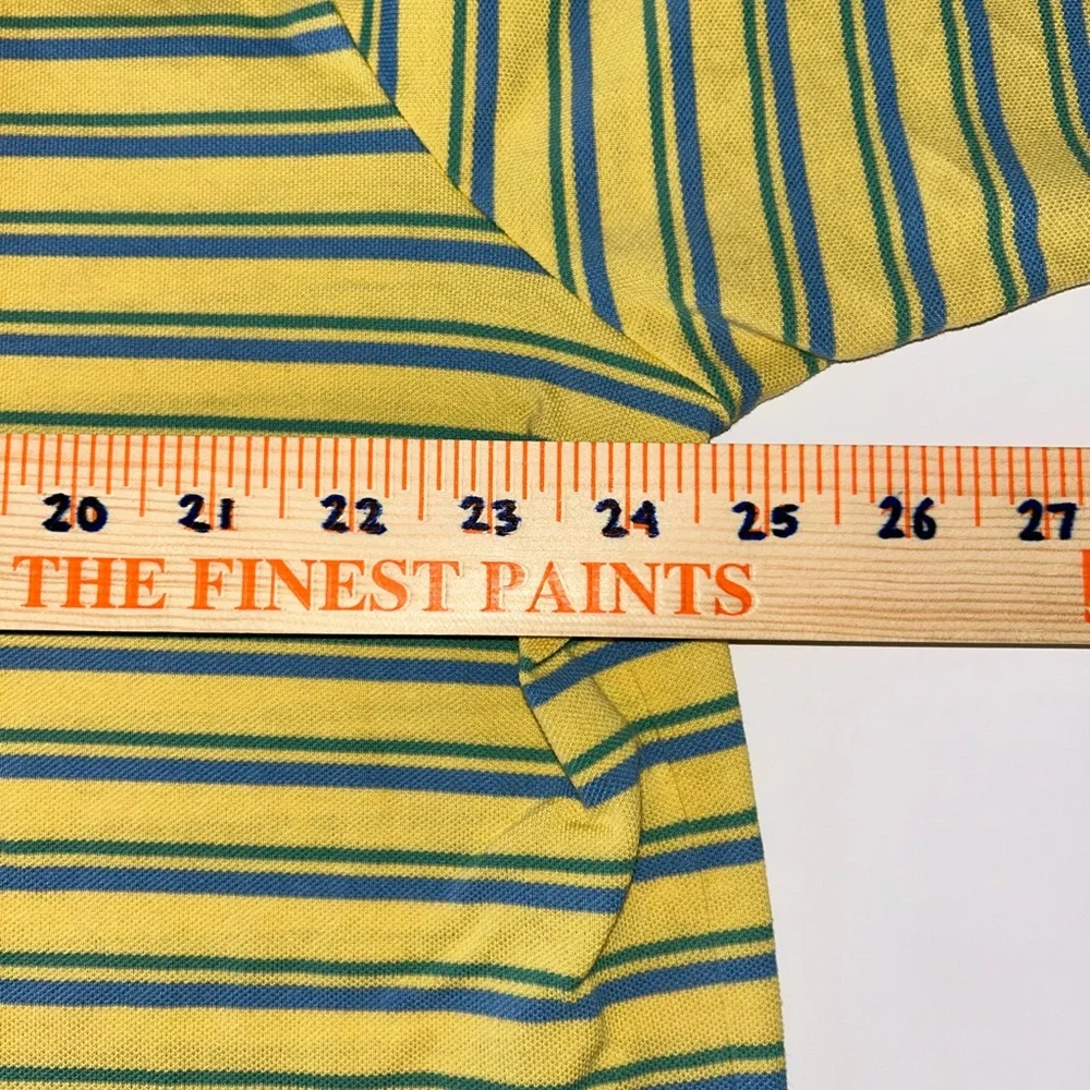 Polo Ralph Lauren Golf men’s Pima Cotton, yellow, blue stripe‎ golf polo size XL